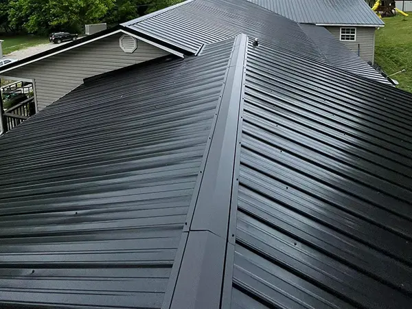 New black metal roof